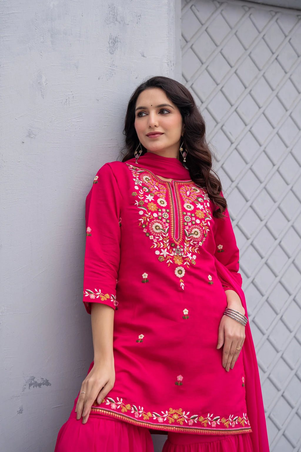 Gulnaar Gulab Embroidered Sharara Set for Women | Premium Festive & Wedding Wear