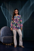 Multi Floral Printed Viscose Tunic for Women | Fit & Flared Casual Chic Wear