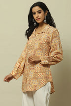 Mustard Shirt-Style Kurti – Everyday Elegance Edition